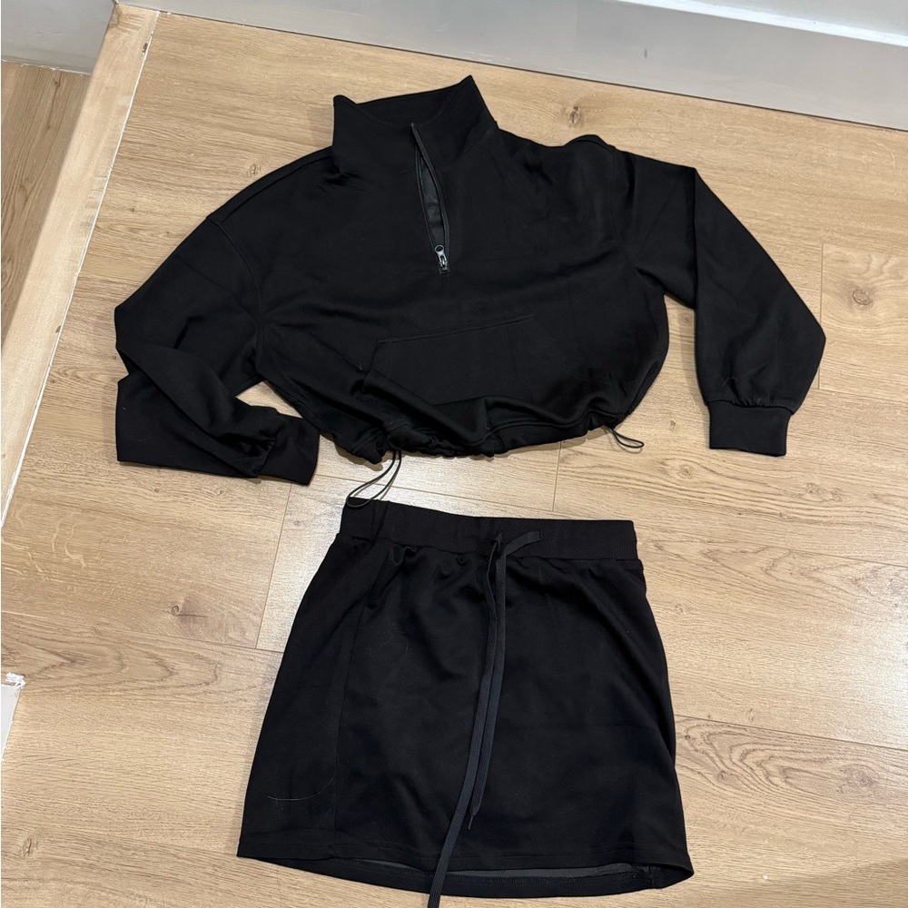 Black Skort Set